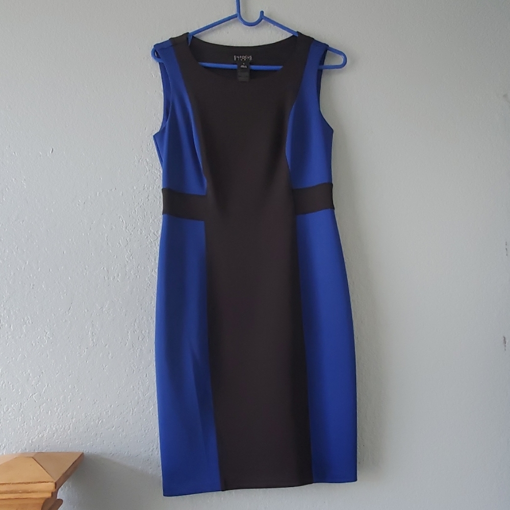 Black and blue dress